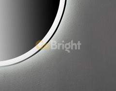 Oglinda baie LED 90x70cm Rama Neagra 3 Tipuri de Lumini Buton Touch Dezaburire Intensitate Reglabila