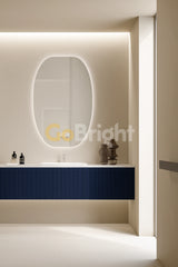 Oglinda LED Smart 60x80cm Senzor Miscare Dezaburire 3 Culori Luminoase Afisaj Ceas & Temperatura – Sticla Premium 5 mm