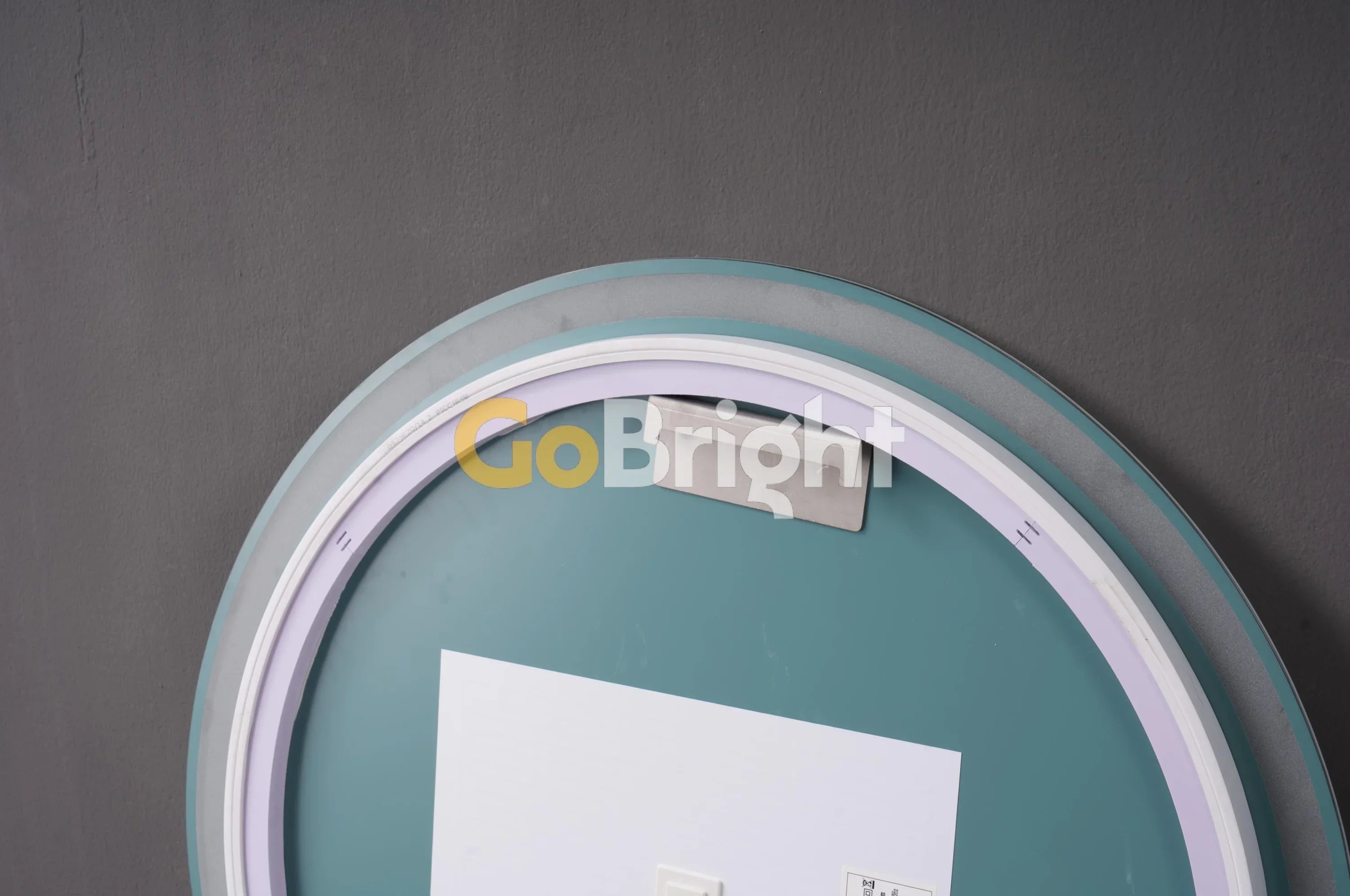 Oglinda baie LED 90x70cm Rama Neagra 3 Tipuri de Lumini Buton Touch Dezaburire Intensitate Reglabila