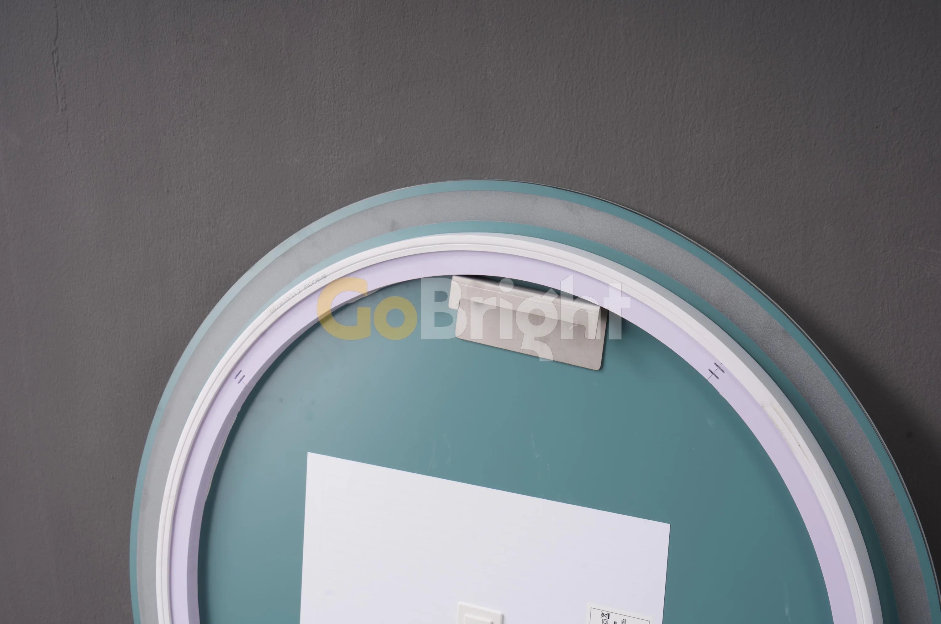 Oglinda baie LED 90x70cm Rama Neagra 3 Tipuri de Lumini Buton Touch Dezaburire Intensitate Reglabila