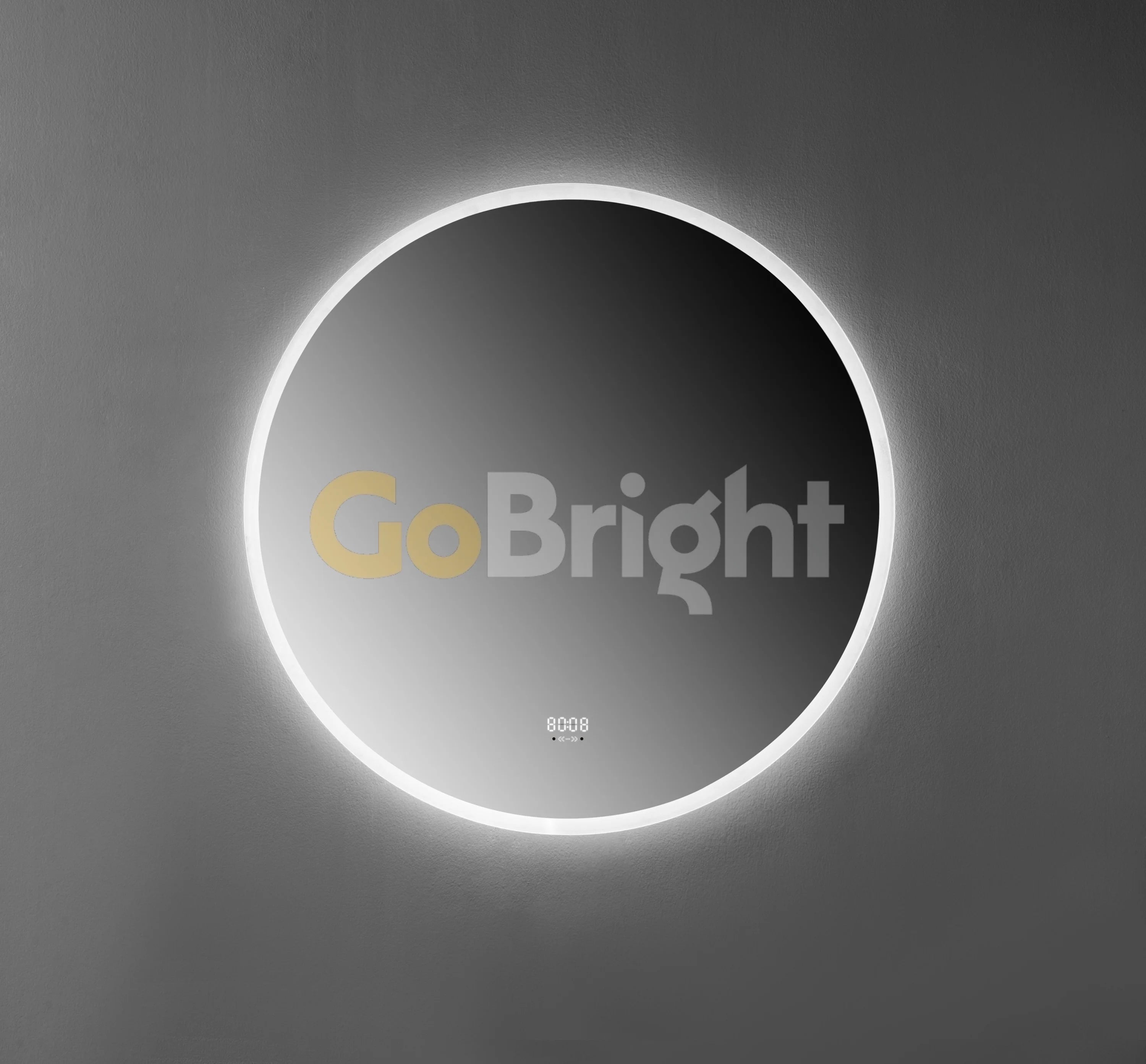 Oglinda LED Smart 80cm Senzor Miscare Dezaburire 3 Culori Luminoase Afisaj Ceas & Temperatura – Sticla Premium 5 mm