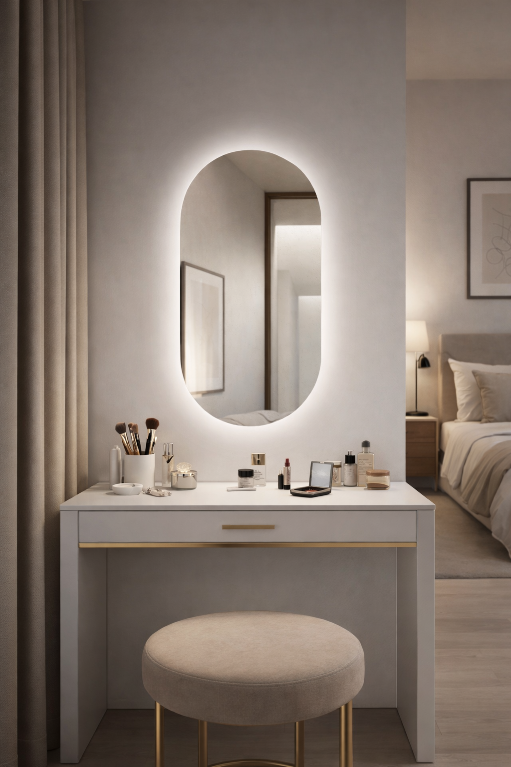 Oglinda LED Premium 60x100cm Touch 3 Culori Luminoase