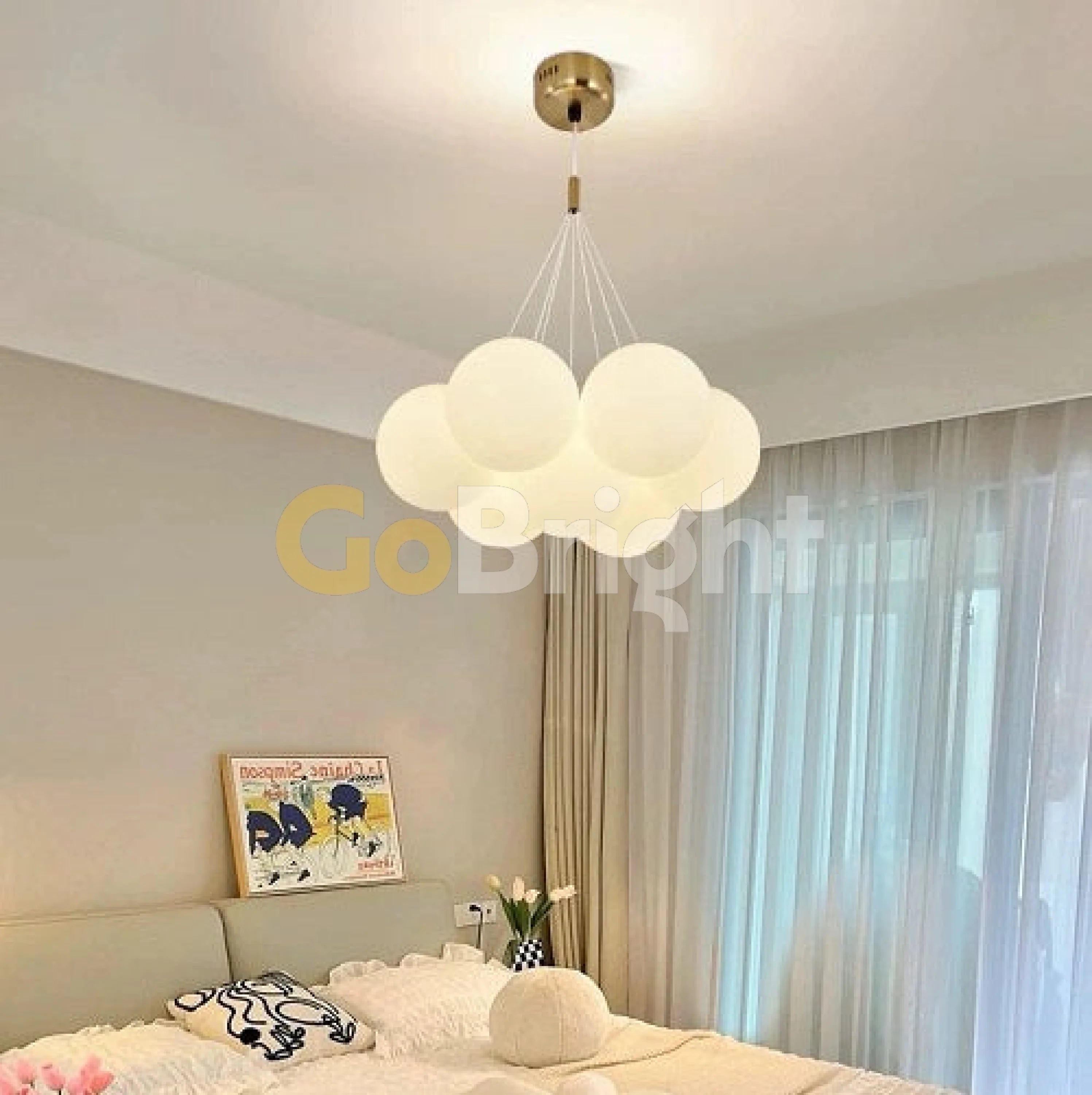 Pendul Clouds Premium 7xE27 Auriu