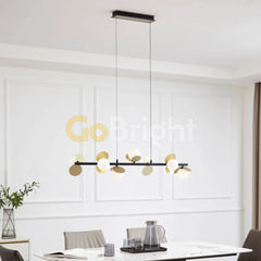 Pendul Globuri Albe Jolie Reglabil 7xG9 Lungime 100cm Negru + Auriu