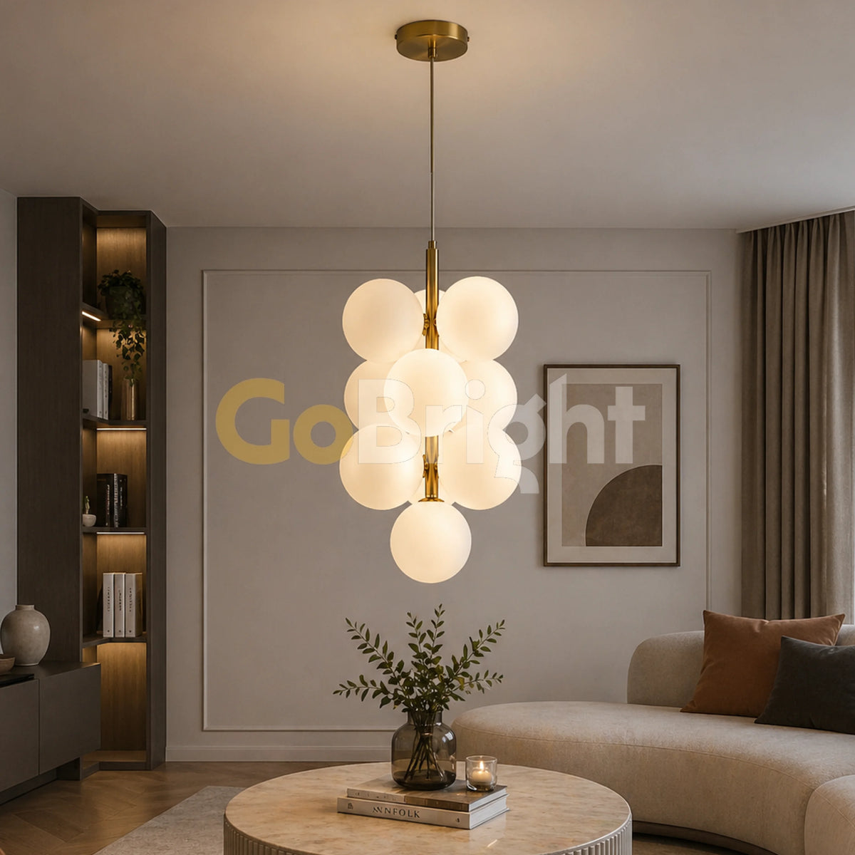 Pendul Jolie Reglabil 10xG9 40cm Auriu