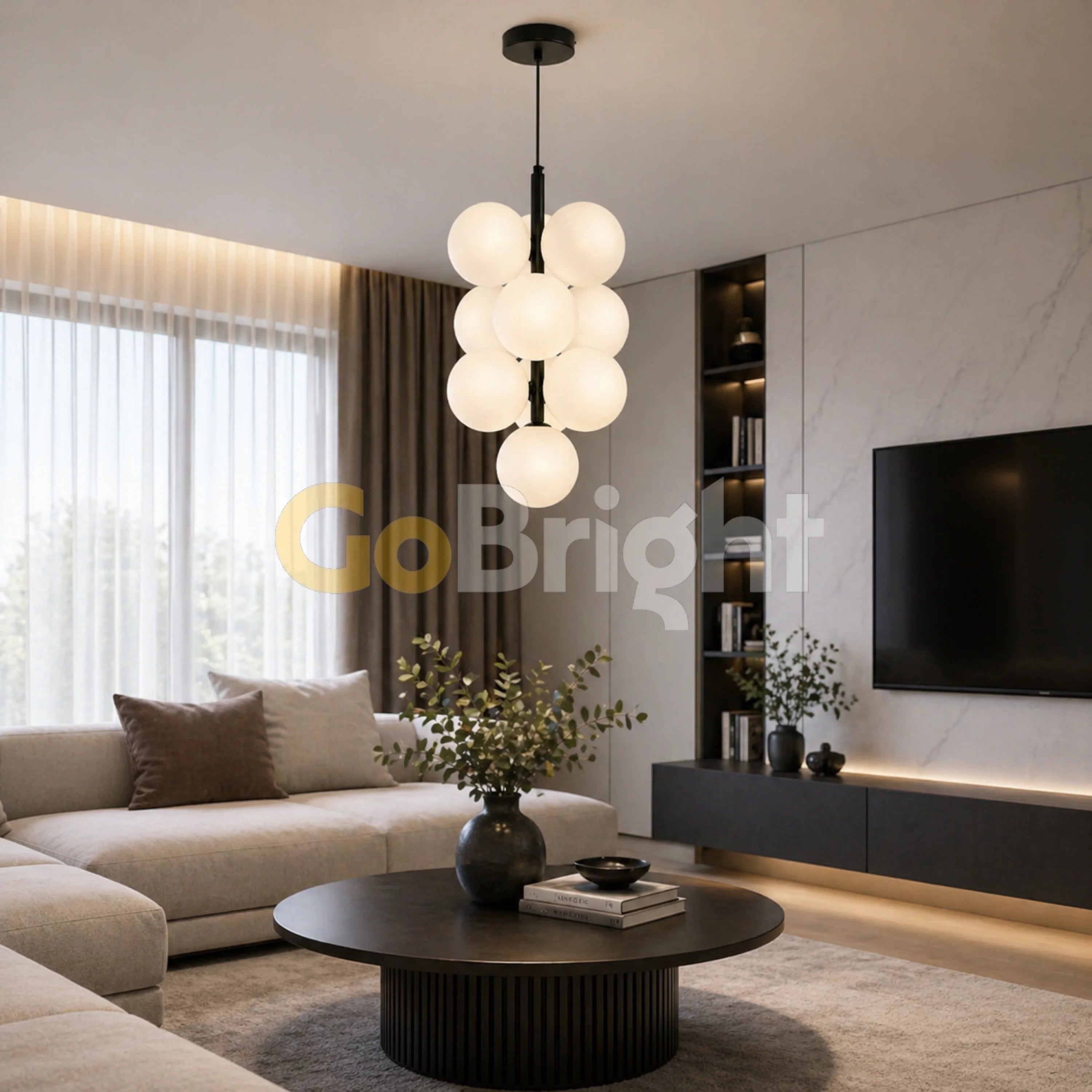 Pendul Jolie Reglabil 10xG9 40cm Negru