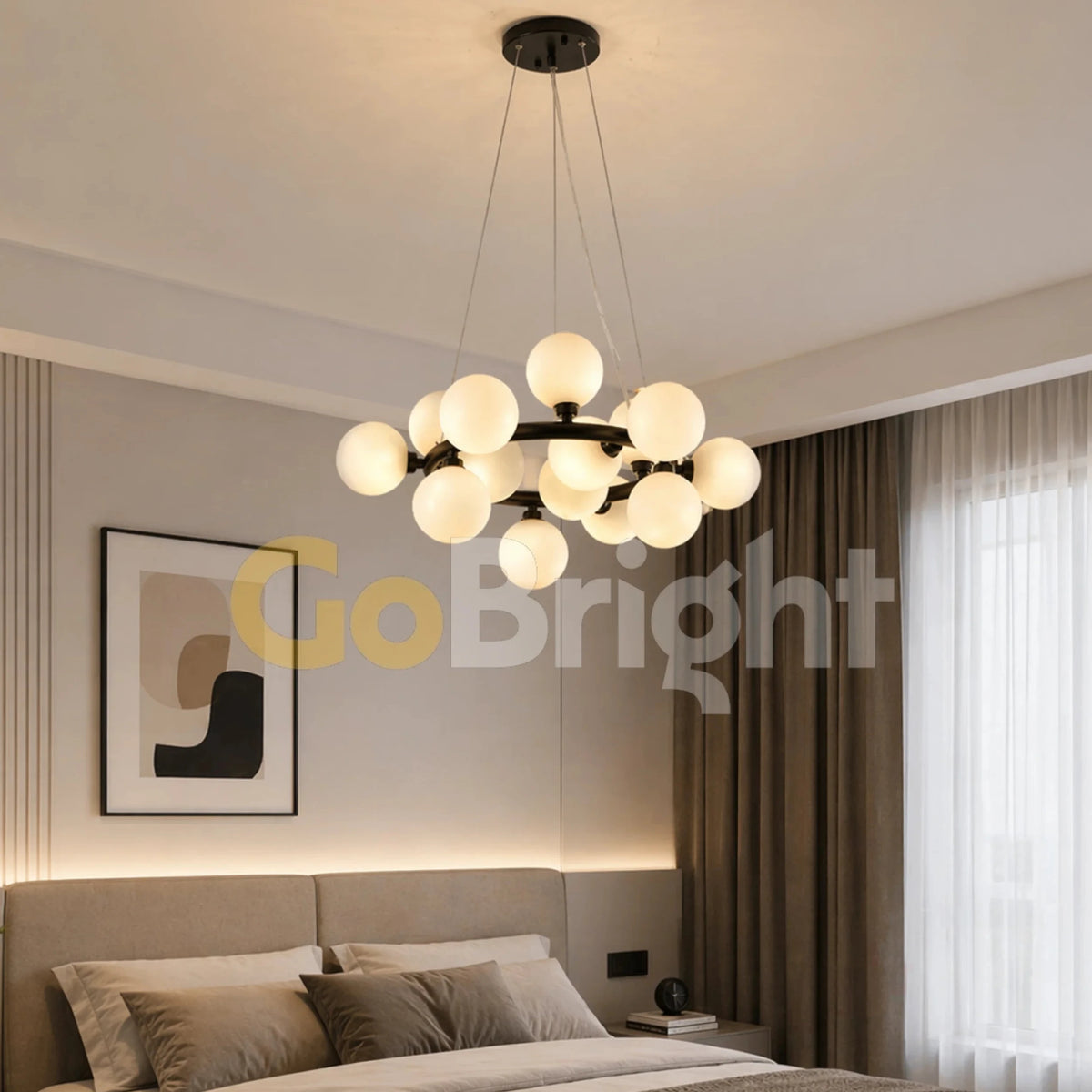 Pendul Jolie Reglabil 15xG9 Diametru 60cm Negru