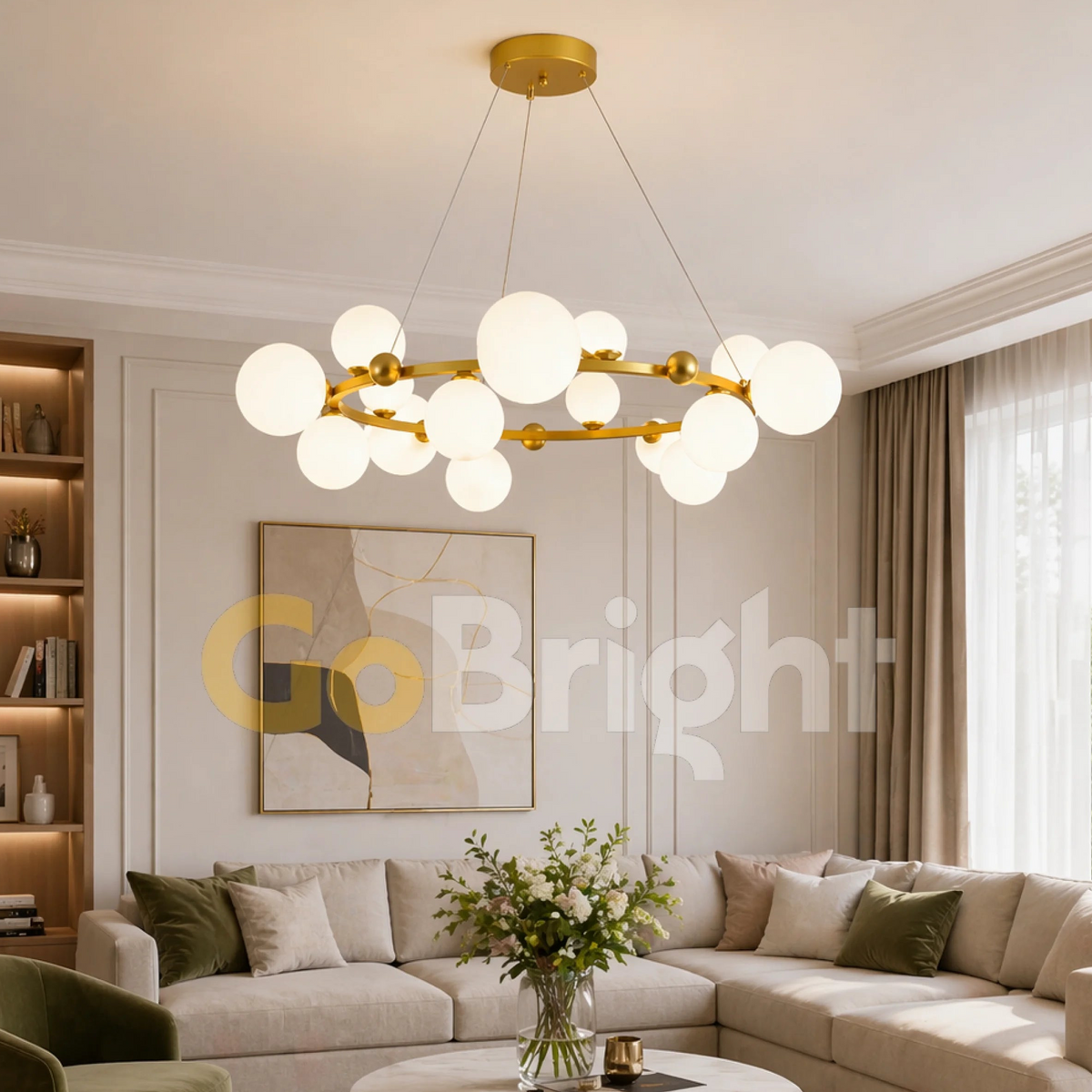 Pendul Jolie Reglabil 15xG9 Diametru 95cm Auriu
