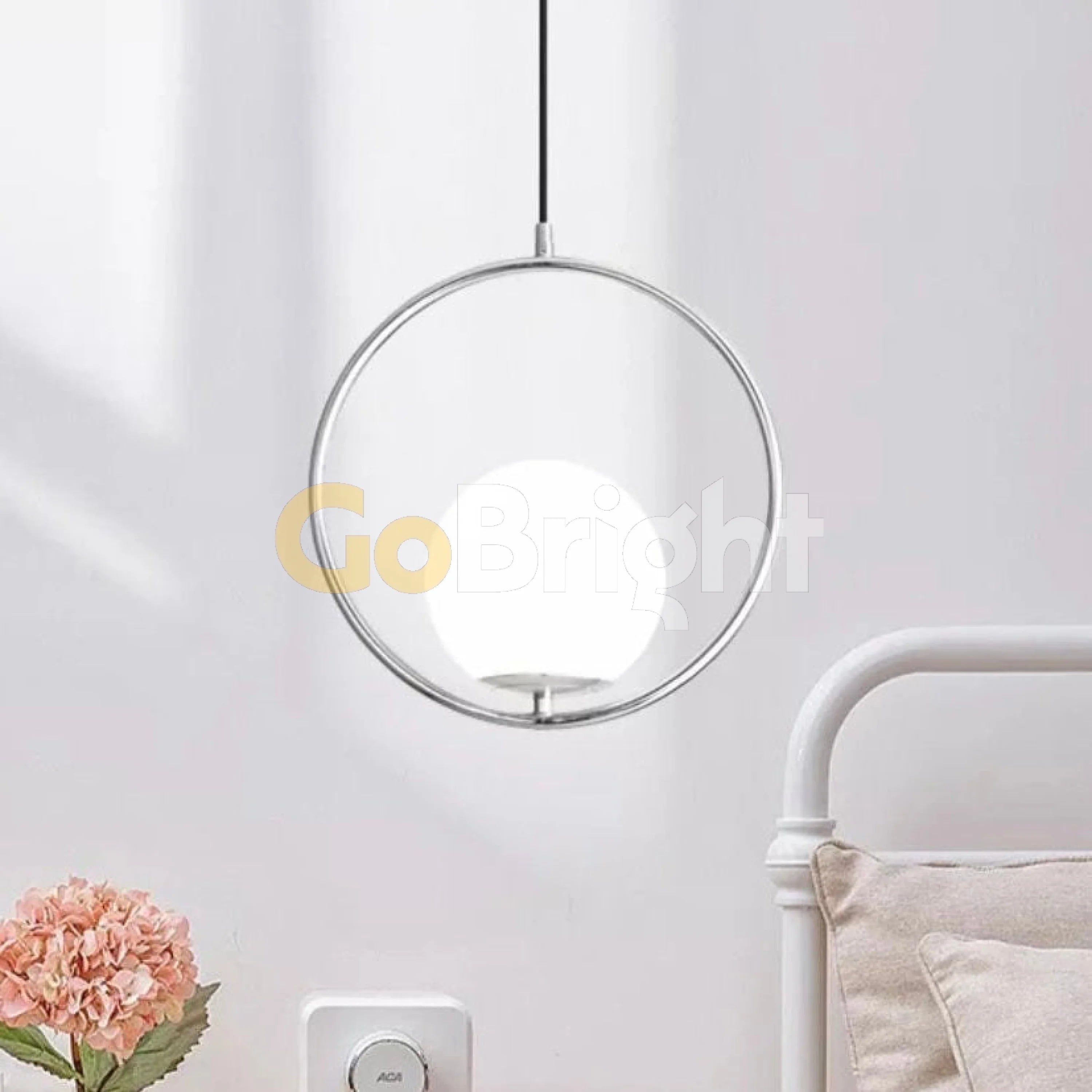 Pendul Jolie Reglabil 1xE27 Argintiu