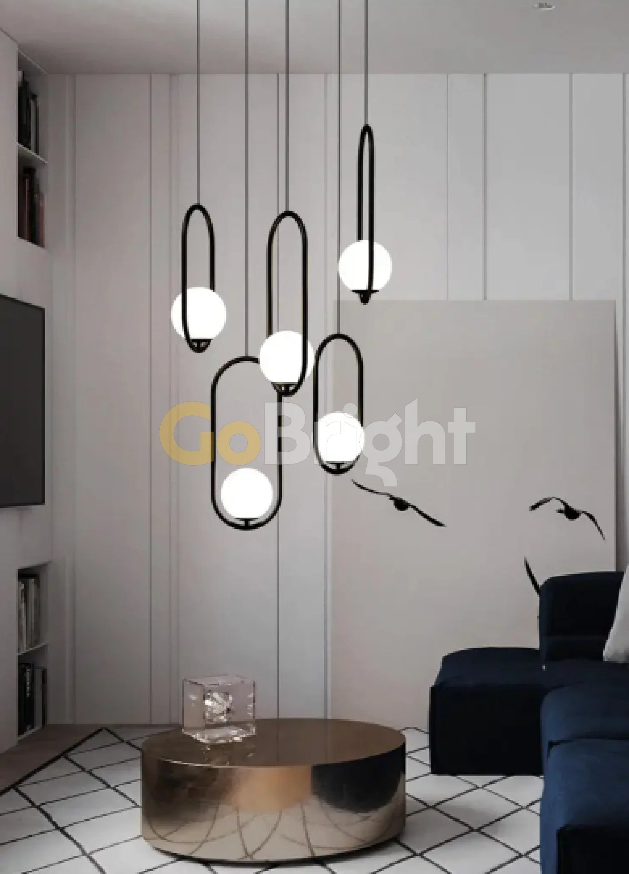 Pendul Jolie Reglabil 1xE27 Negru