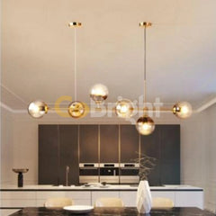 Pendul Jolie Reglabil 6xE27 120cm Amber