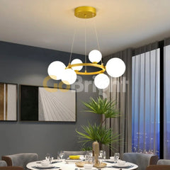 Pendul Jolie Reglabil 6xG9 Diametru 60cm Auriu
