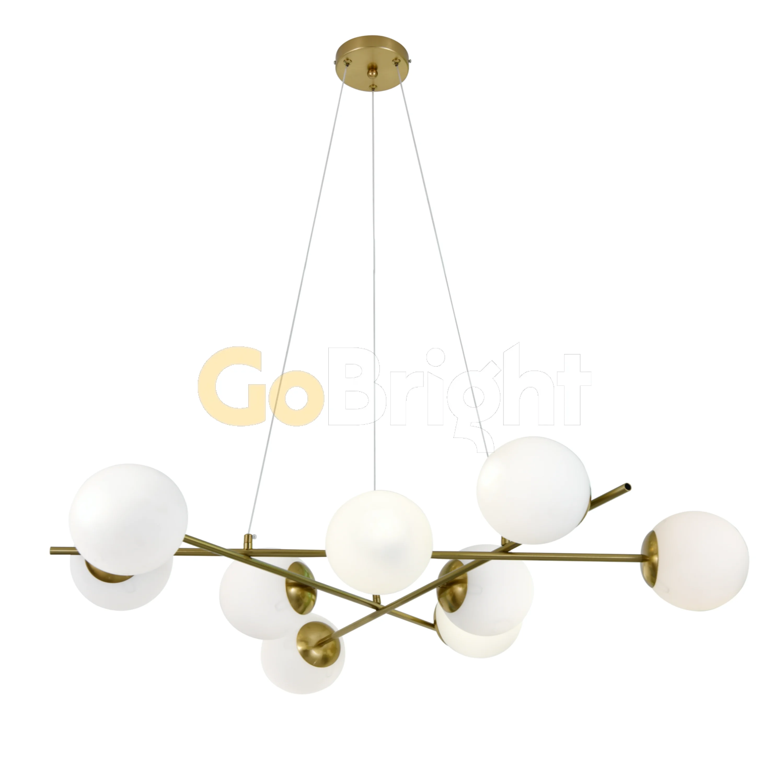 Pendul Jolie Reglabil 9xE27 80cm Auriu