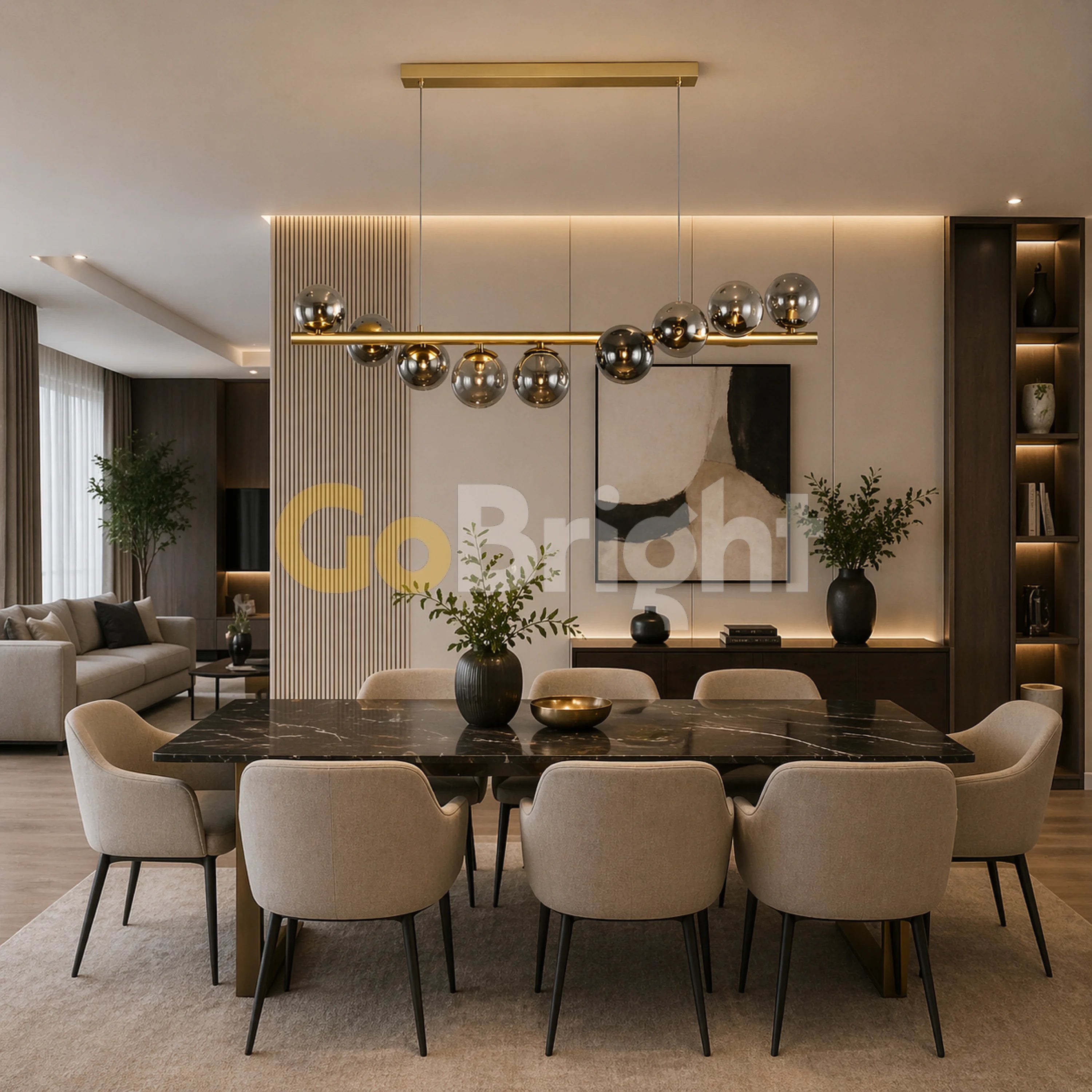 Pendul Jolie Reglabil 9xG9 100cm Auriu + Negru