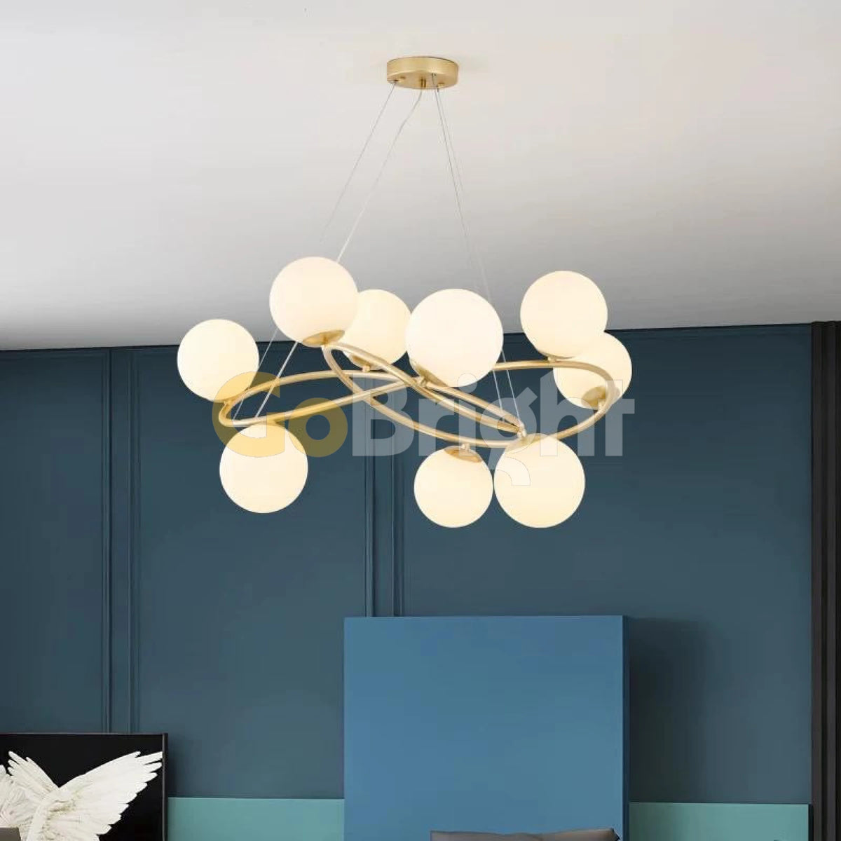 Pendul Kris Reglabil 8xE27 78cm Auriu