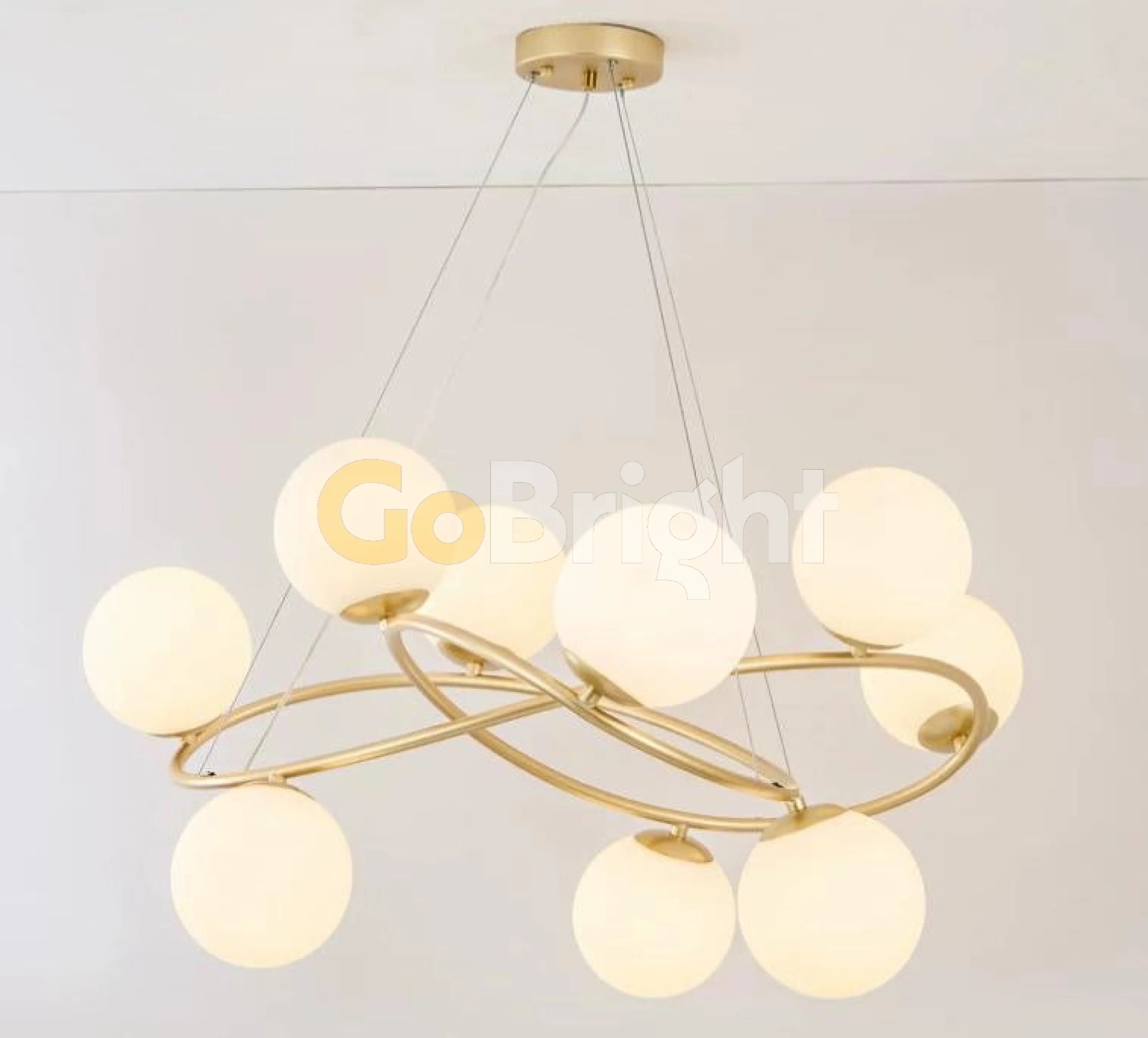 Pendul Kris Reglabil 8xE27 78cm Auriu