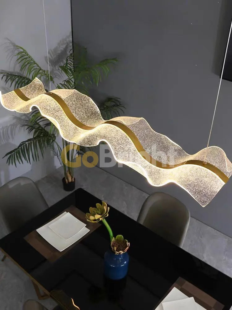 Pendul LED 100cm 88W cu Telecomanda Trinity 3 Tipuri de Lumini Auriu