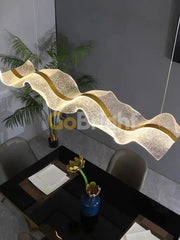 Pendul LED 100cm 88W cu Telecomanda Trinity 3 Tipuri de Lumini Auriu
