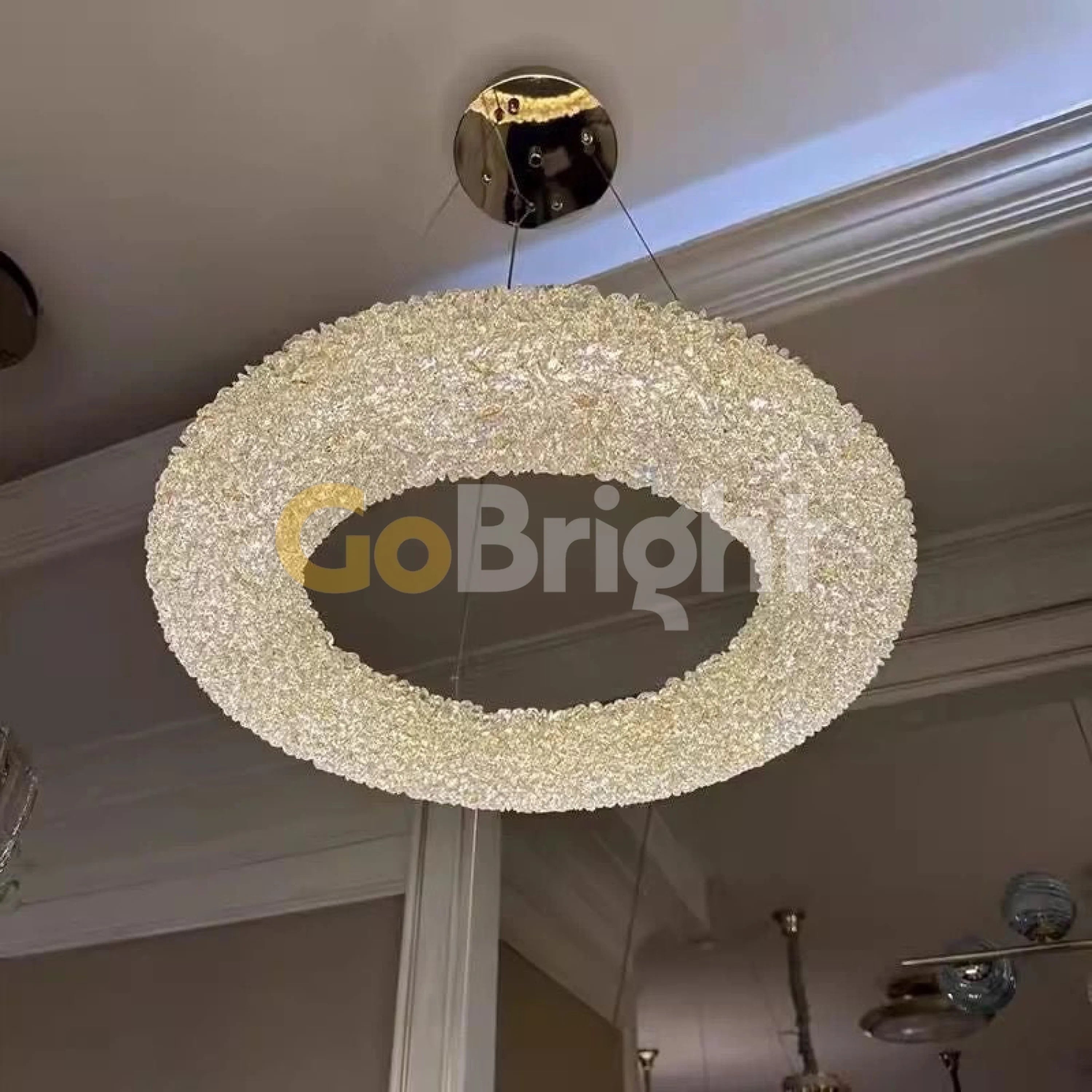 Pendul LED 40cm 40W Glow 3 Tipuri de Lumini Auriu