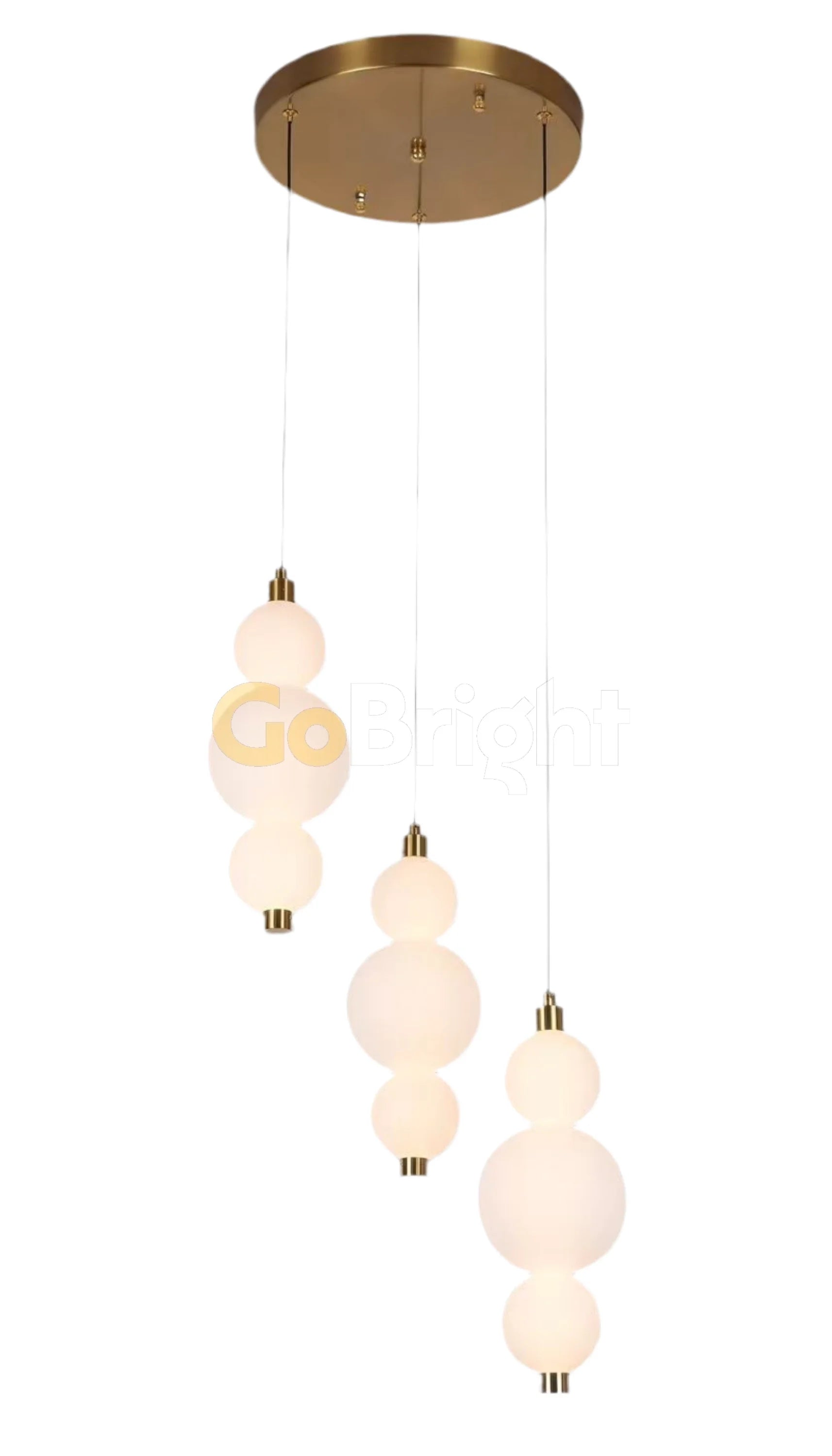 Pendul LED 40cm 60W Urban Telecomanda 3 Tipuri de Lumini Auriu
