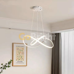 Pendul LED 60cm 104W cu Telecomanda Trinity 3 Tipuri de Lumini Alb