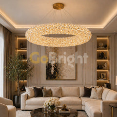 Pendul LED 60cm 80W Glow 3 Tipuri de Lumini Auriu