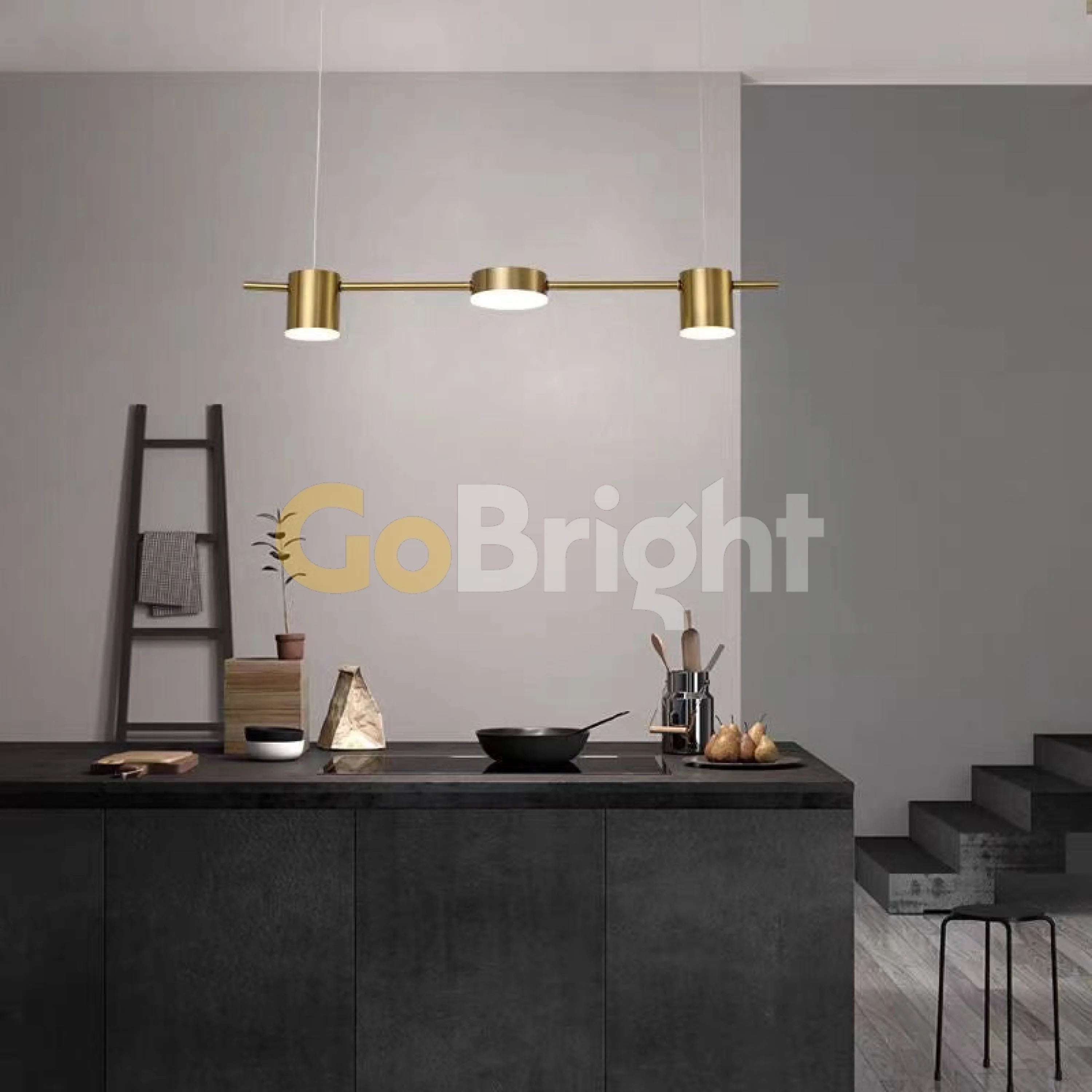 Pendul LED 70cm 30W cu Telecomanda Urban 3 Tipuri de Lumini Auriu