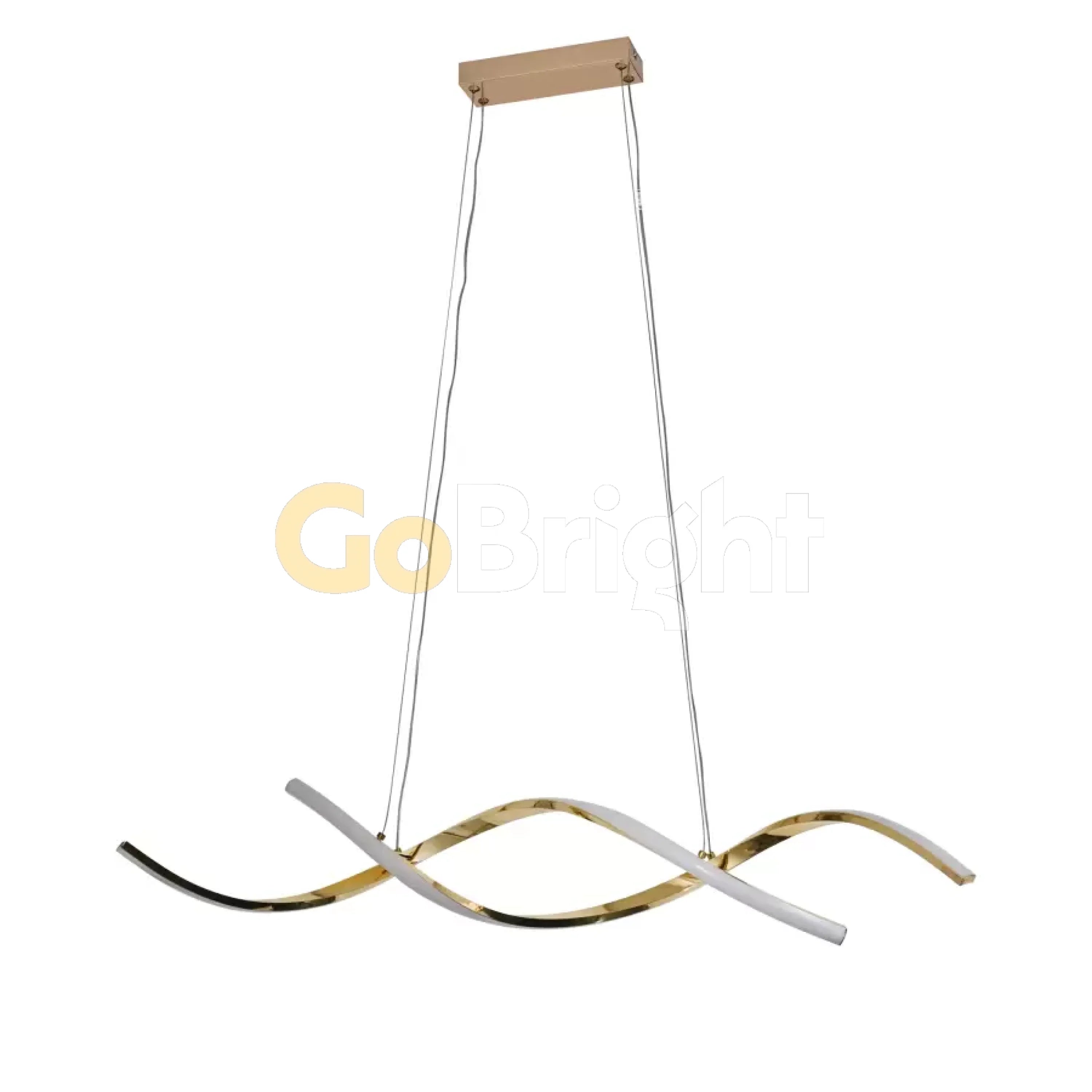 Pendul LED 80cm 76W cu Telecomanda Trinity 3 Tipuri de Lumini Auriu