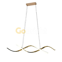 Pendul LED 80cm 76W cu Telecomanda Trinity 3 Tipuri de Lumini Auriu