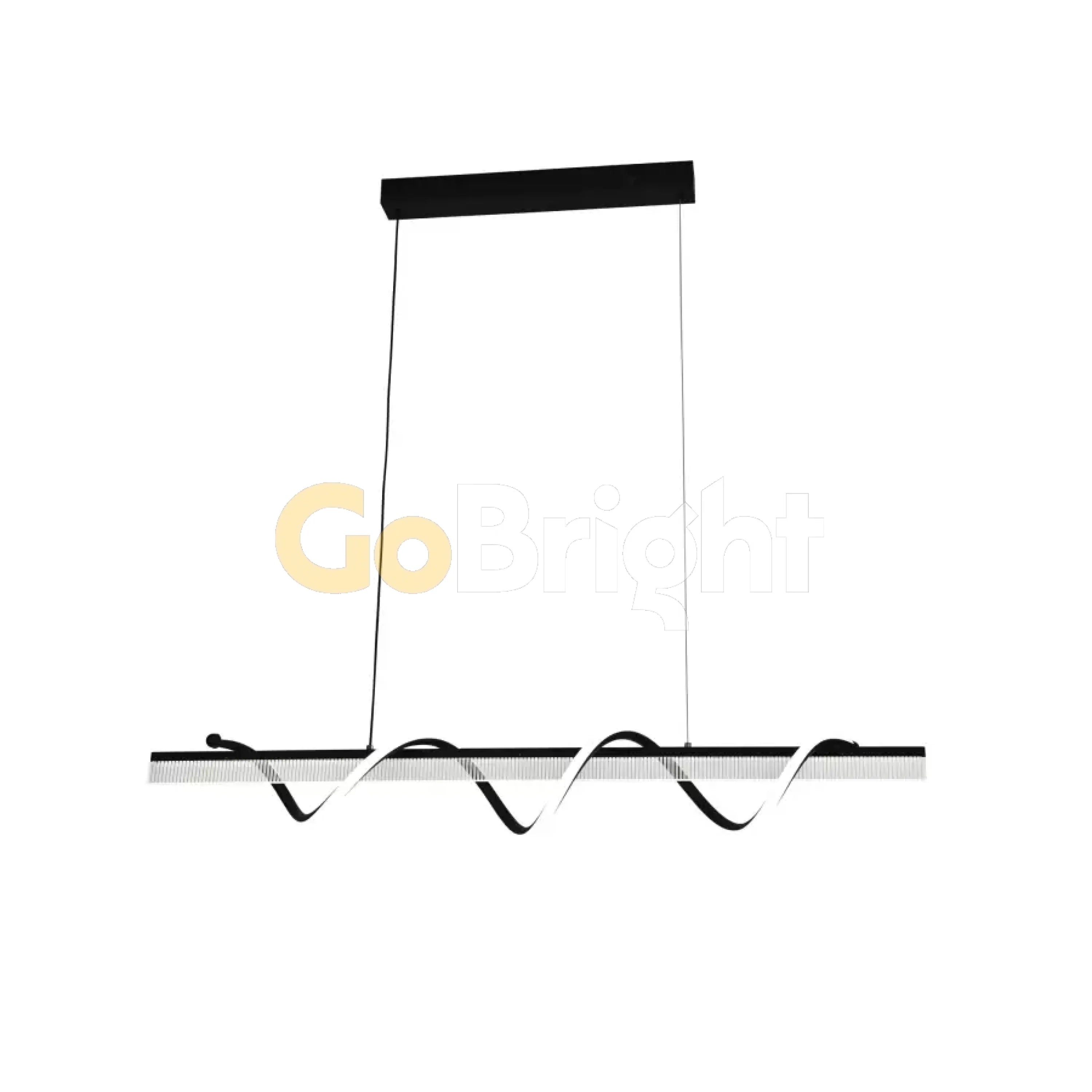 Pendul LED 80cm 94W cu Telecomanda Trinity 3 Tipuri de Lumini Negru