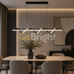 Pendul LED 80cm 94W cu Telecomanda Trinity 3 Tipuri de Lumini Negru