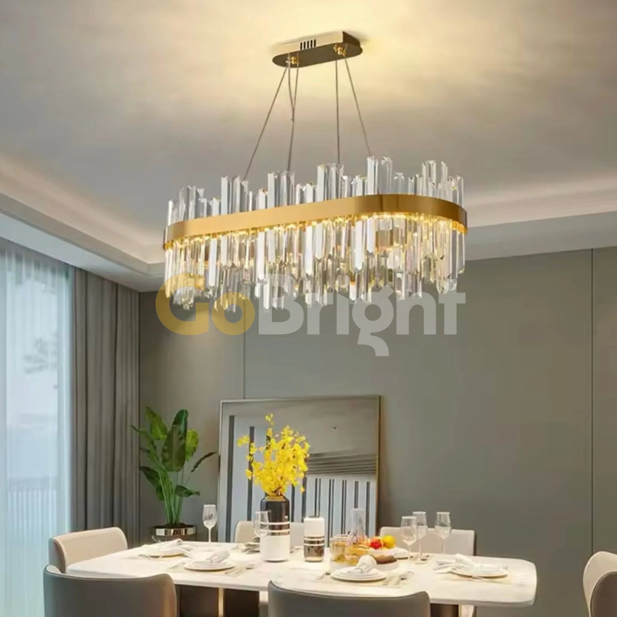 Pendul LED 80x30cm 105W Cristal cu Telecomanda Spiral 3 Tipuri de Lumini Auriu
