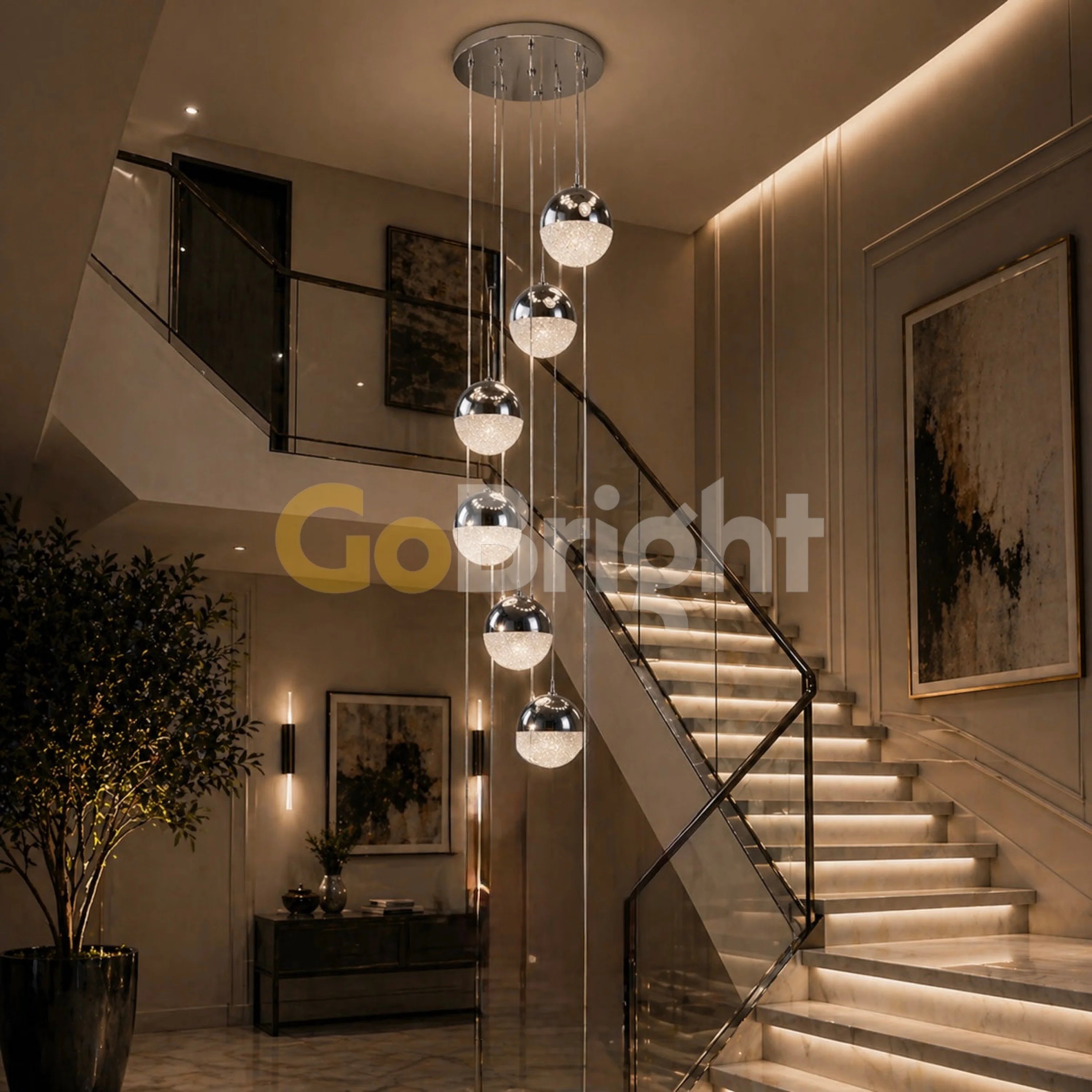 Pendul LED Diametru 30cm 120W cu Telecomanda Crystal 3 Tipuri de Lumini Argintiu