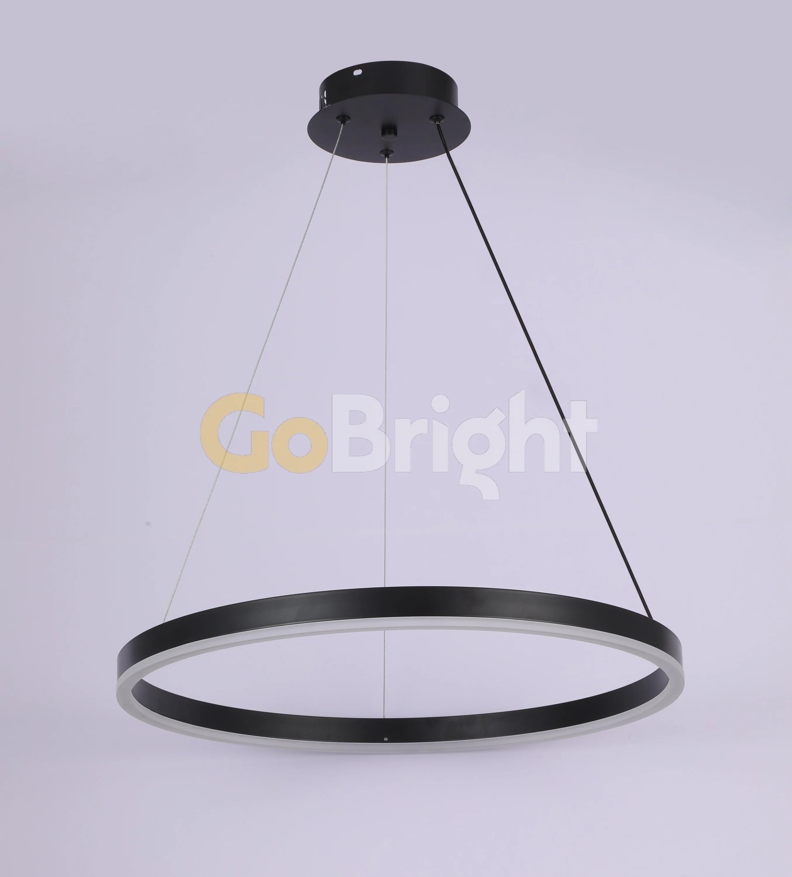 Pendul LED Diametru 40cm 50W cu Telecomanda Raven 3 Tipuri de Lumini Negru