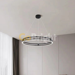 Pendul LED Diametru 40cm 92W cu Telecomanda Urban 3 Tipuri de Lumini Negru