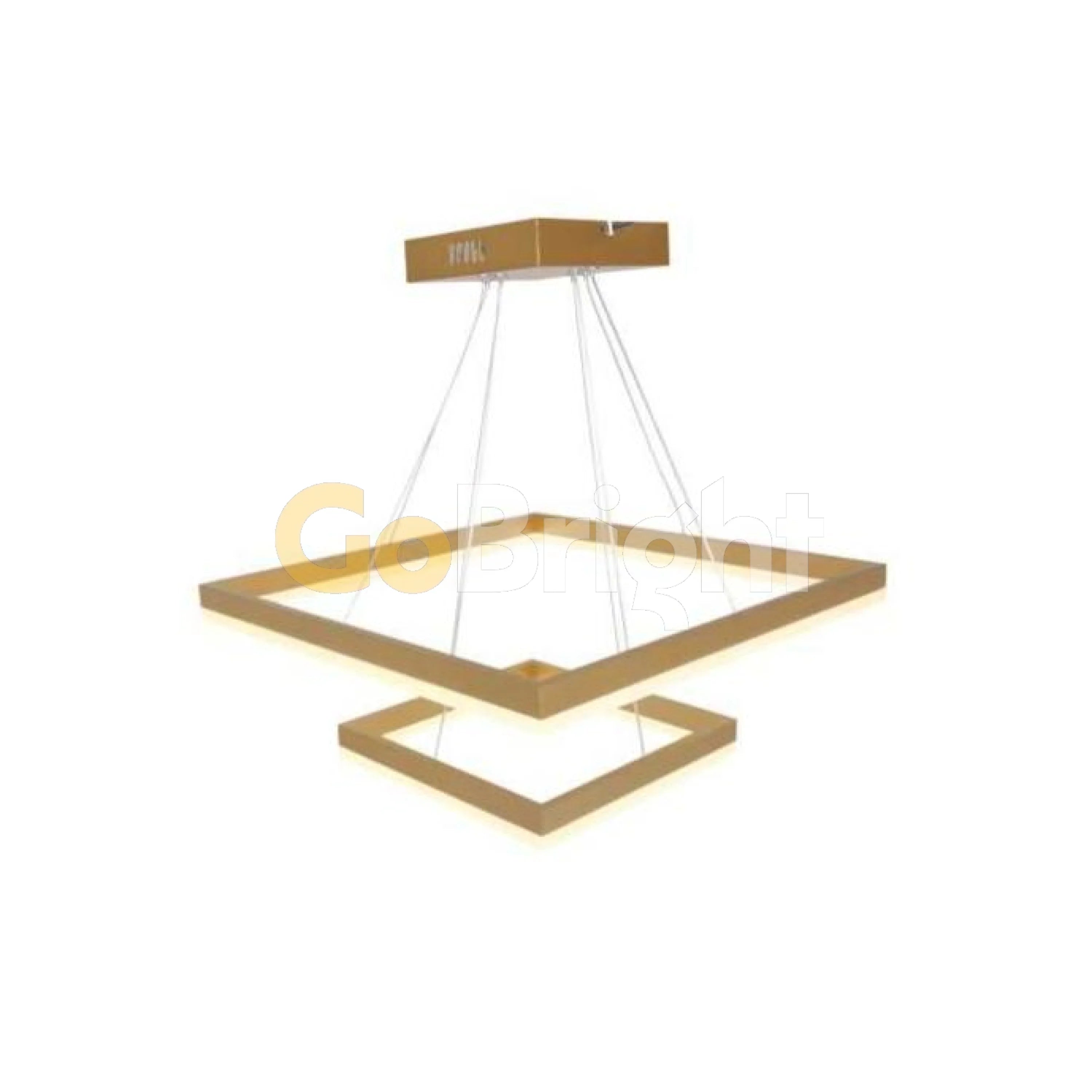 Pendul LED Diametru 50 + 30cm 112W cu Telecomanda Urban 3 Tipuri de Lumini Auriu