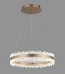 Pendul LED Diametru 50cm 144W Trinity Telecomanda 3 Tipuri de Lumini Maro
