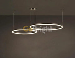 Pendul LED Diametru 60 + 40cm 114W cu Telecomanda Raven 3 Tipuri de Lumini Negru