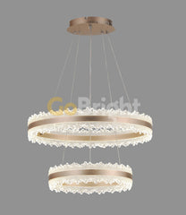 Pendul LED Diametru 60 + 40cm 288W Trinity Telecomanda 3 Tipuri de Lumini Maro