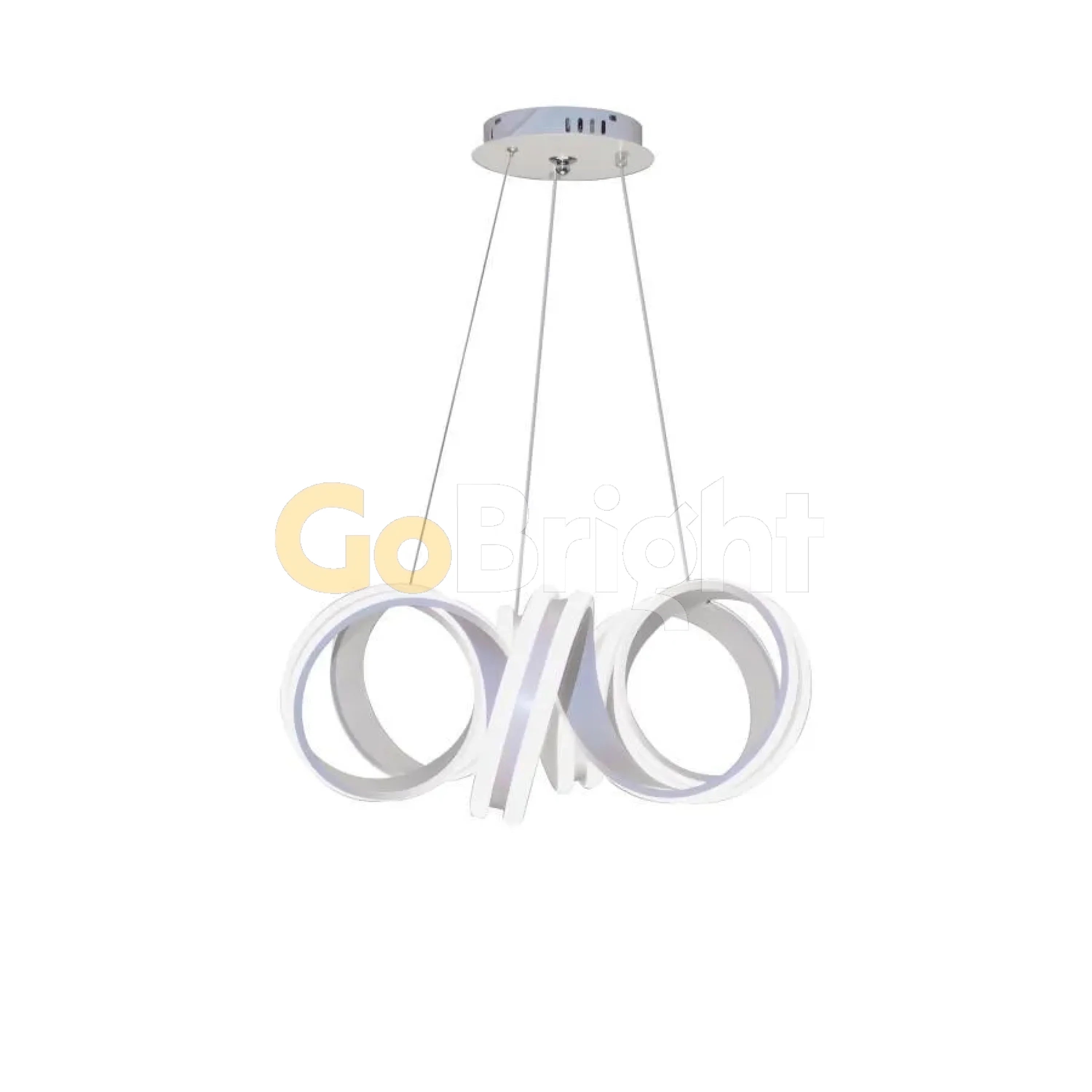 Pendul LED Diametru 60cm 180W cu Telecomanda Trinity 3 Tipuri de Lumini Alb