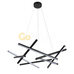 Pendul LED Diametru 70cm 76W cu Telecomanda Trinity 3 Tipuri de Lumini Negru