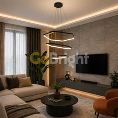 Pendul LED Diametru 80 + 60 + 40cm 160W Urban Lumina Neutra Negru