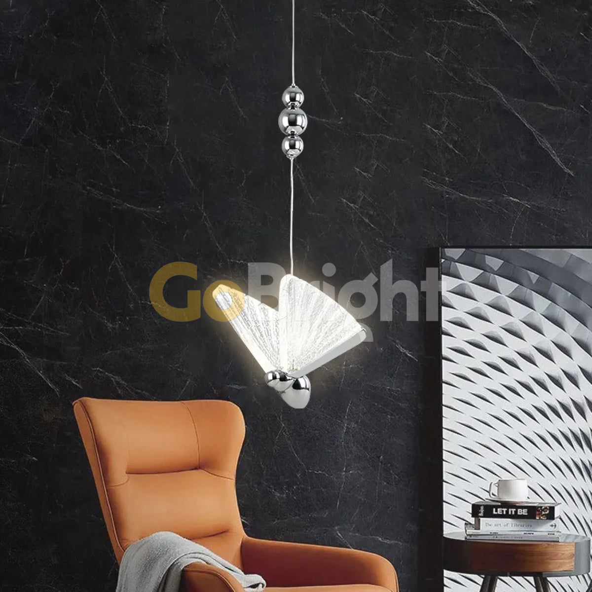 Pendul LED Fluture Trinity 3 Tipuri de Lumini 12W Argintiu