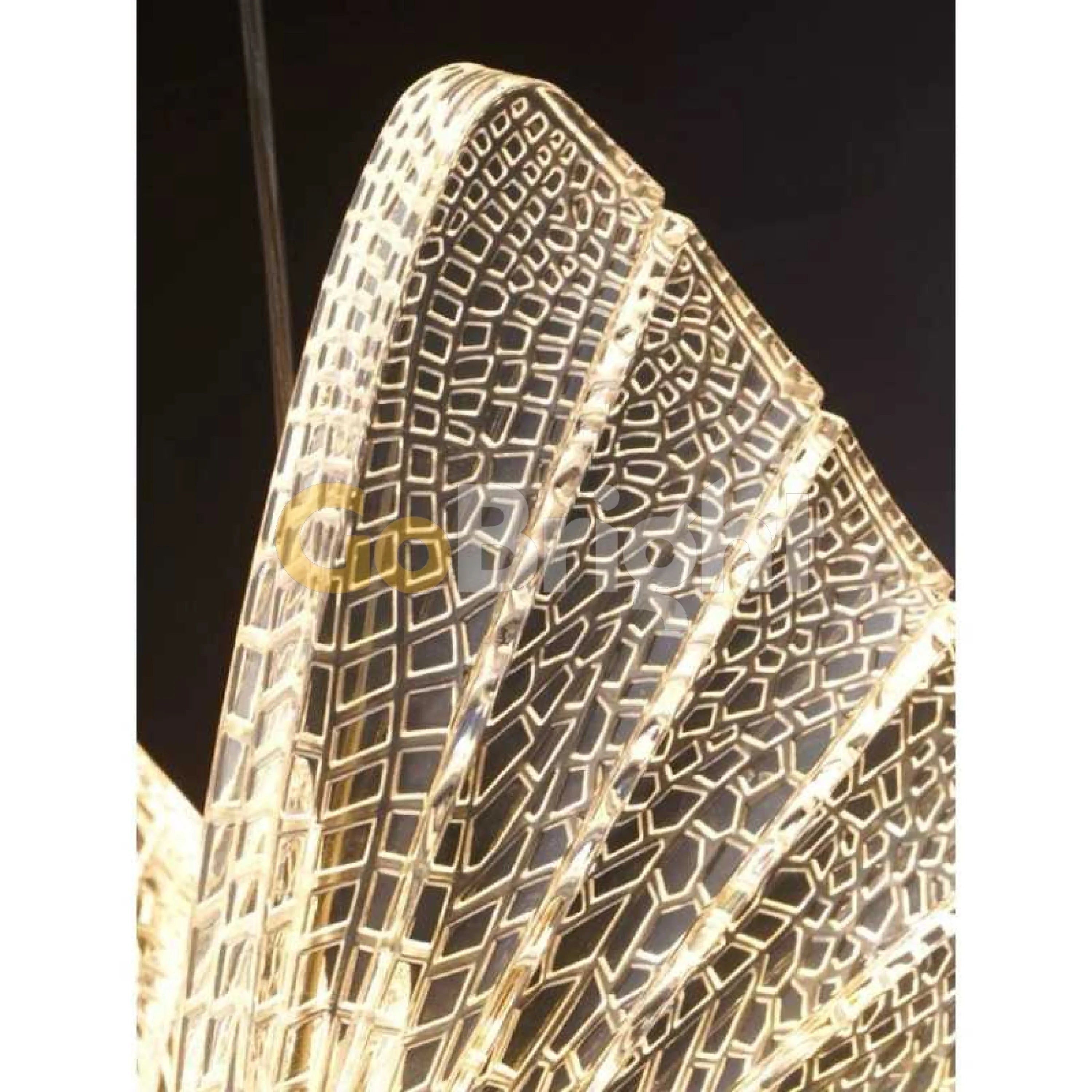 Pendul LED Fluture Trinity 3 Tipuri de Lumini 24W Auriu