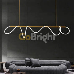Pendul LED Lungime 120cm 70W cu Telecomanda Urban 3 Tipuri de Lumini Auriu