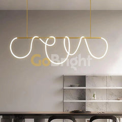 Pendul LED Lungime 150cm 80W cu Telecomanda Urban 3 Tipuri de Lumini Auriu