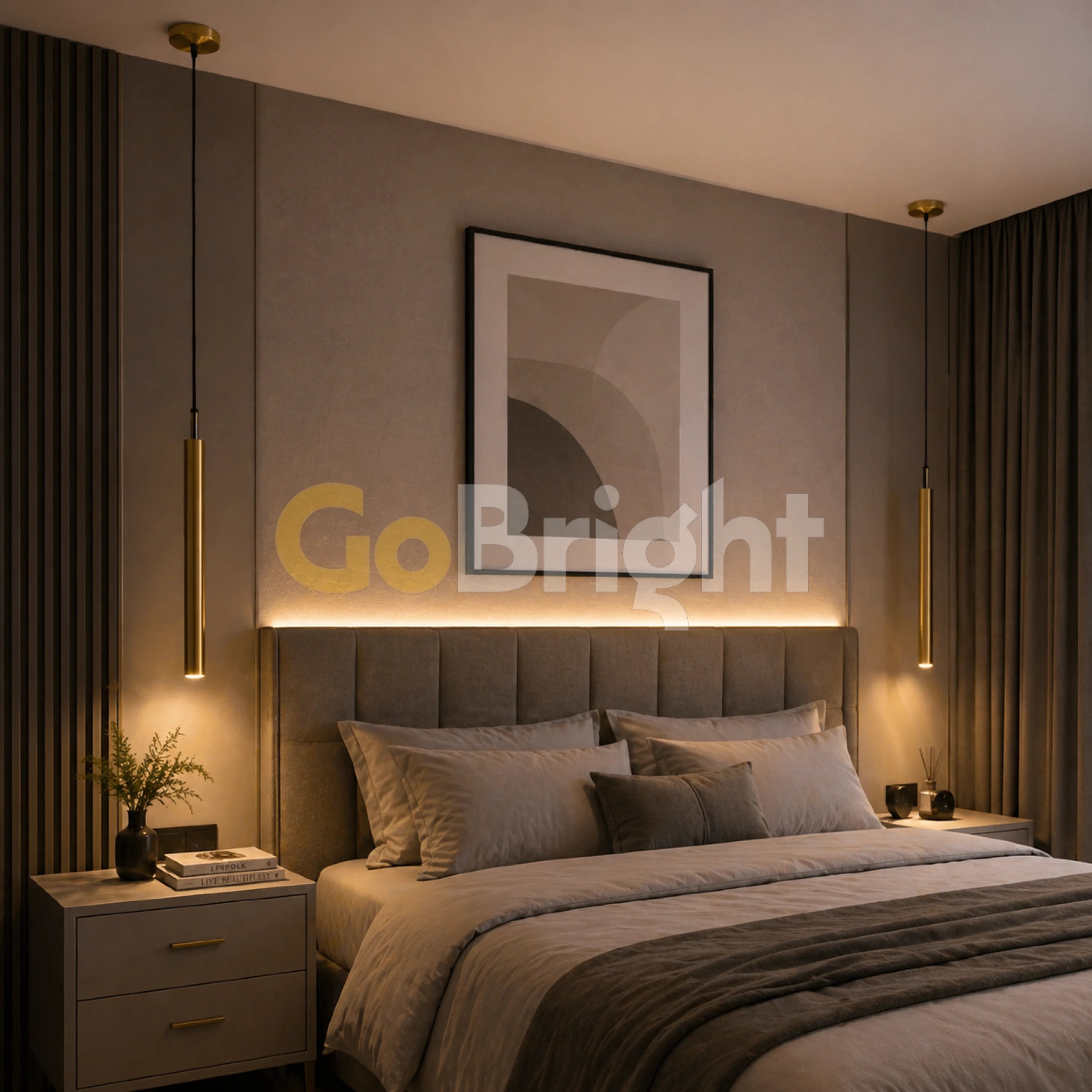 Pendul LED Urban 40cm Auriu