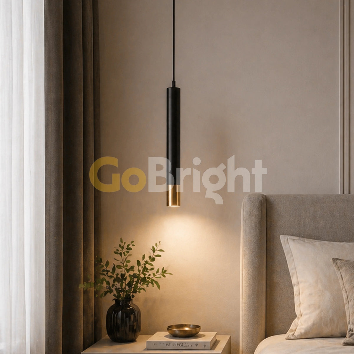 Pendul LED Urban 40cm Negru + Auriu