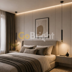 Pendul LED Urban 40cm Negru + Auriu