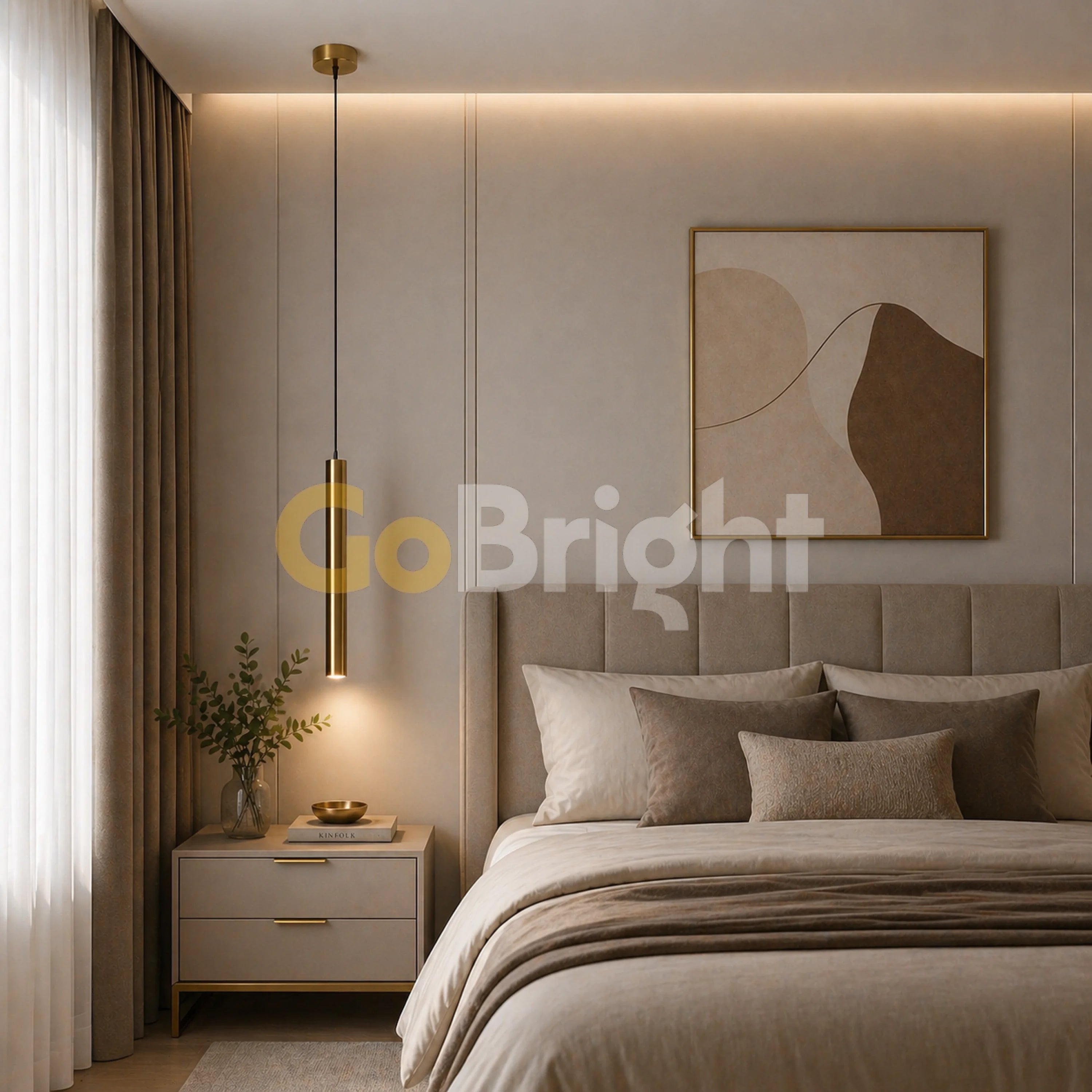 Pendul LED Urban 50cm Auriu
